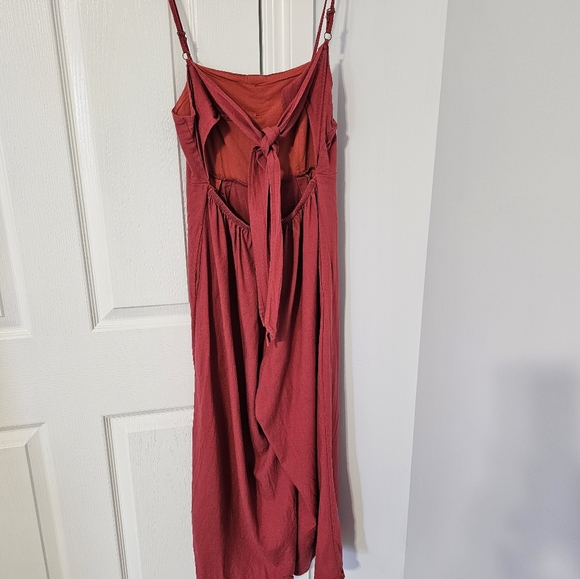 Wide leg cropped lengtg Linen romper size small. - Picture 3 of 3